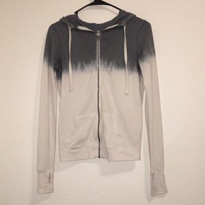 Gray & White Tie-Dye Jacket